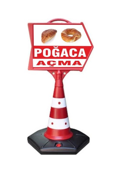 Pogaça Açma Temalı Uyarı ve Yönlendirme Ok Dubası