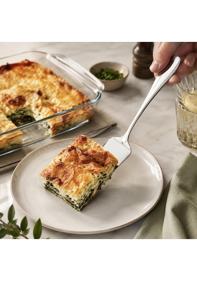 Paslanmaz Çelik Spatula, Servis Spatulası 25 Cm, Pasta, Kek, Börek, Mutfak Seti, Premium Kalite Metal, Tek Parça Yap