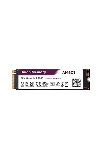 Union Memory Am6c1 512gb M.2 2280 Pcıe Gen4x4 Nvme Ssd 512 GB