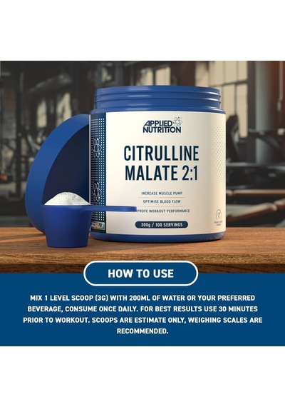 Applied Nutrition Citrulline Malate 2:1 3000mg Nitric Oxide Muscle Recovery 300 G Aromasız