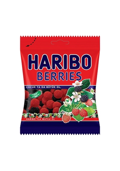 Haribo Yumuşak Şeker 80g Berries - Meyveli Lezzet 3'li Ekonomik Paket - 3 Adet Tarı