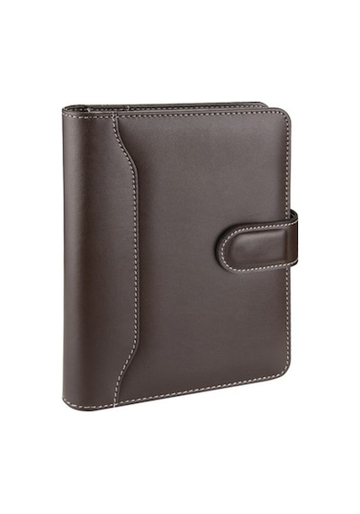 Organizer Ajanda Tarihsiz Kareli 17x22 CM - Kahve Kahverengi