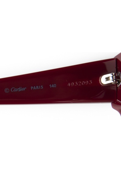 Cartier Gloria Red Brown Square Kırmızı Kare Kadın Güneş Gözlüğü