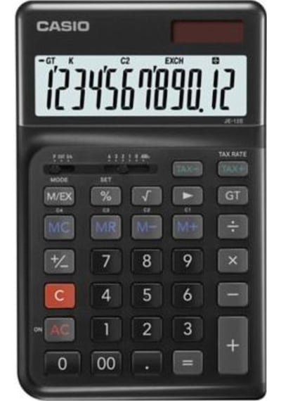 Je-12e-bk Siyah 12 Hane Masa Üstü Ergonomik Tuşlu Hesap Makinesi Çok Renkli