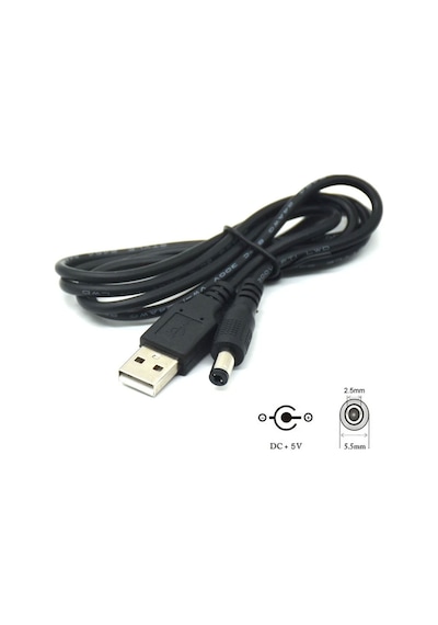 Usb 2.0 Dc 5.5mm X 2.5mm Güç Kablosu 5v2a Usb Power Güç Kablosu
