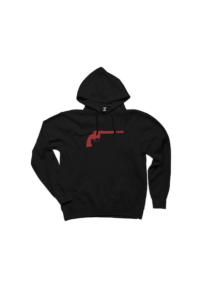 Red Dead Redemption 2 Guns Siyah Kapşonlu Sweatshirt Hoodie Siyah