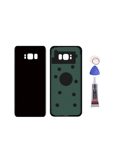 Samsung S8 Siyah Uyumlu Arka Kapak Batarya Kapağı Pil Kapağı Yapışkan Ve Sökme Aparatıyla Beraber Full Set Siyah