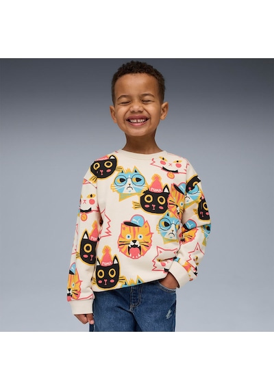 Puma Moody Cat Crew Çocuk Bisiklet Yaka Sweatshirt Çok Renkli