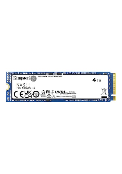 Kıngston Snv3s/4000g, Nv3, 4tb, 6000/5000, Gen4, Nvme Pcıe M.2 2280, Ssd