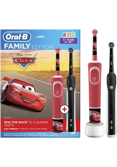 Oral-B D100 Şarj Edilebilir Diş Fırçası Aile Paketi Cars