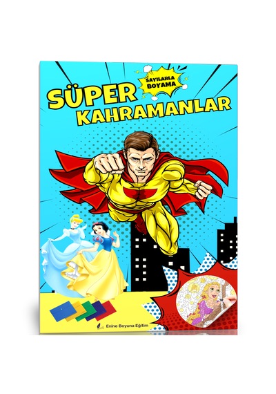 Sayılarla Süper Kahramanlar Boyama Seti 25 Kahraman Boyaması
