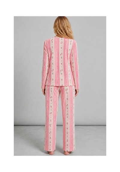 Fit Women Kadın Bol Paça Relaxed Pembe Pijama Takımı 4692