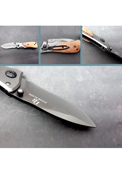 Omeniv Doom Blade 57hrc Çelik Kamp Çakı Ahşap Saplı Outdoor Kahverengi