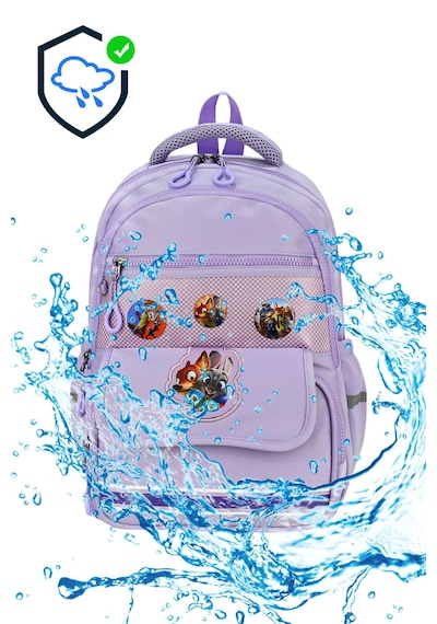 Paw Patrol Baskılı Ortopedik Su Geçirmez Ultra Lüx Okul Çantası Termal Beslenme Ve Kalemlik Mor