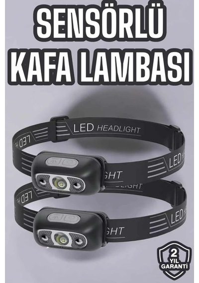 Kafa Lambası Kamp Lambası Led Işık Şarjlı Ayarlanabilir Çok renkli 97150938