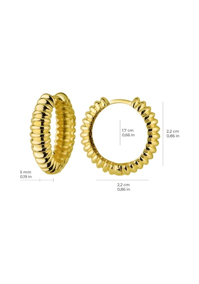 Goldkupe 14 Ayar Altın Halka Küpe 6,87 Gr-6430