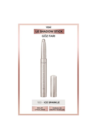 L'Oréal Paris Le Shadow Stick Göz Farı 100 Ice Sparkle