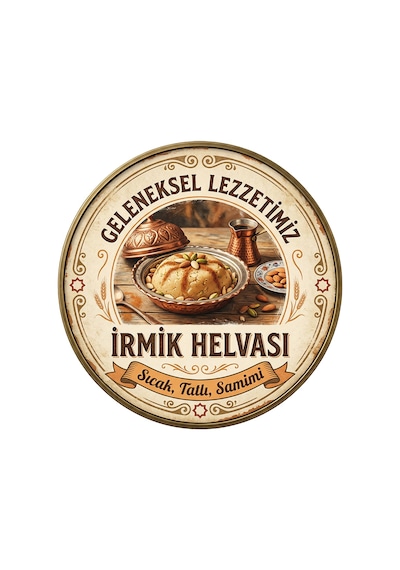 İrmik Helvası Temalı Tatlıcılar Pastaneler Restoranlar İçin Ahşap Duvar Kapı Dekoratif Süs Tablo