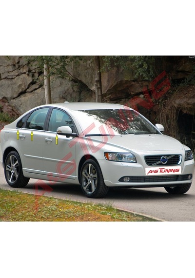 Volvo S40 Krom Cam Çıtası Takımı 2005-2012 6Prç Paslanmaz Çelik N11.4407