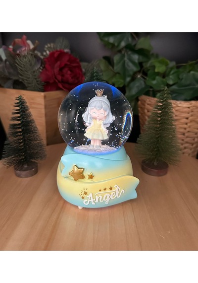 Angel Melek Kar Küresi Işıklı Ve Müzikli - S
