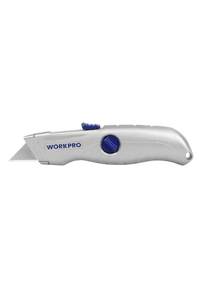 Workpro Wp213007 Alüminyum Gövde Otomatik Geri Çekilebilir Rötuş Maket Bıçağı