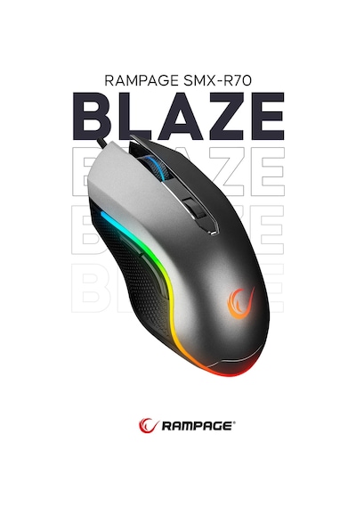 Rampage SMX-R70 Blaze Kablolu USB RGB Macrolu Oyuncu Mouse