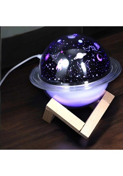 Usb Aromaterapi Hava Nemlendirici Projeksiyonlu Gece Lambası Ve Masaüstü Kullanım