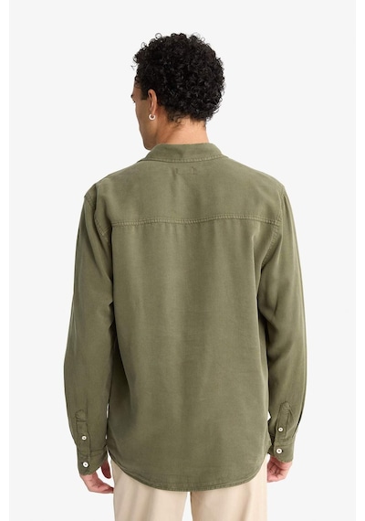 Defacto Regular Fit Twill Uzun Kollu Gömlek G0406ax25aukh438 Haki