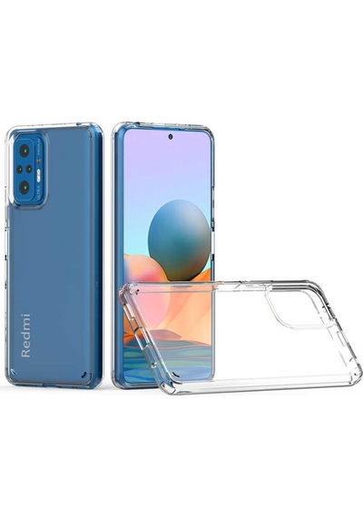 Xiaomi Redmi Note 10 Pro Kılıf Coss Şeffaf Sert Silikon Kılıf Renksiz