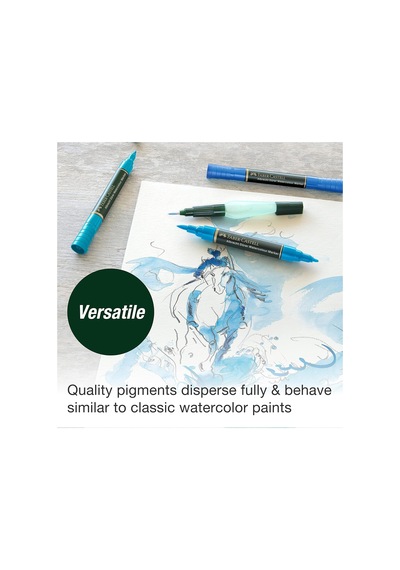 Faber-castell Albrecht Dürer Suluboya Markör Seti, 10 Lu, Çift Uç