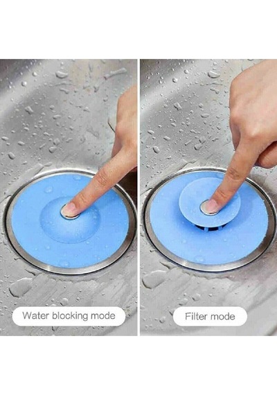 Lavabo Küvet Tıkacı 3 Adet Mutfak Banyo Gider Tıpası Kapağı Tıkaç Süzgeç Silikon Diğer