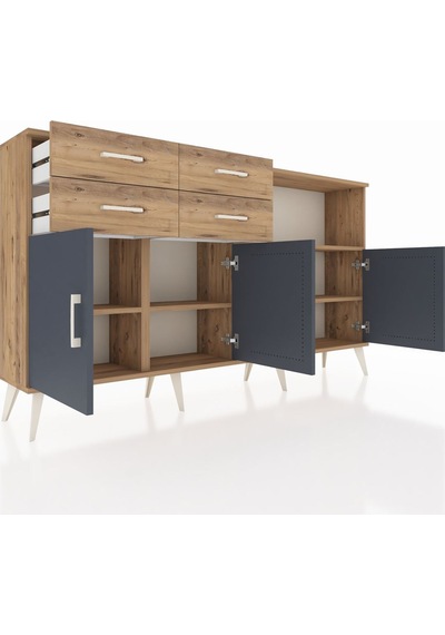 Arges Konsol 4 Raflı 4 Çekmeceli 4 Kapaklı 176x30x99 Çam-antrasit/çam Antrasıt/atlas Çam - Atlas Çam Arges Konsol 4 Raflı 4 Çekmeceli 4 Kapaklı 176x30x99 Çam-antrasit/çam Antrasıt/atlas Çam - Atlas Çam