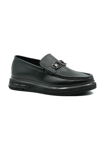Tuna Hakiki Deri Siyah Loafer Erkek Ayakkabı - Eva/tpu Taban 2713 Siyah