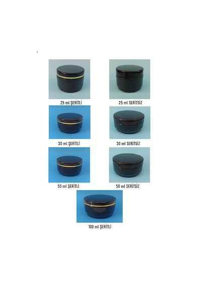 25-30-50-100-150 ML Boş Kozmetik-Krem-Pomat Kutusu Lüx Plastik Krem Kavanozu 1-250 Adet 25-30-50-100-150 ML Boş Kozmetik-Krem-Pomat Kutusu Lüx Plastik Krem Kavanozu 1-250 Adet