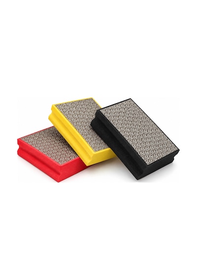 Telum Handpad Kırmızı 200 Kum 90 55 Mm Elmas El Zımparası Cam Kenar Düzeltme Pedi