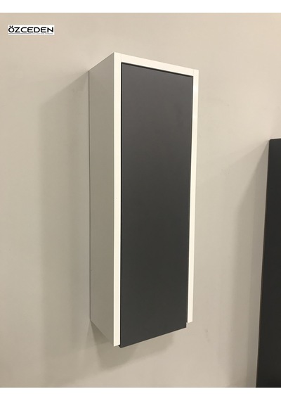 Çok Amaçlı Banyo Mutfak Dolabı 70Cm Mdf Kapak Antrasit Gri Mat Beyaz