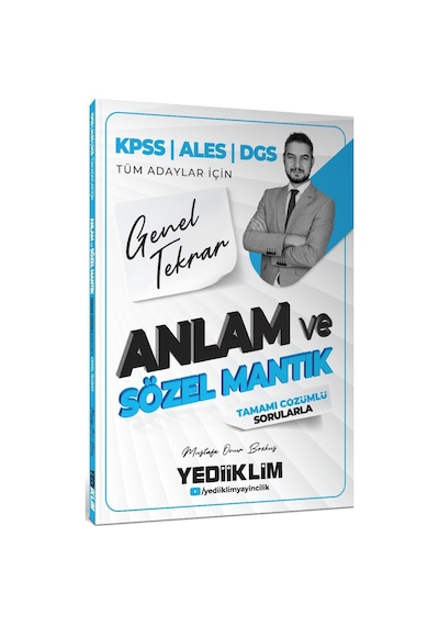 Yediiklim 2026 Kpss Ales Dgs Tüm Adaylar İçin Anlam Ve Sözel Mantık Tamamı Çözümlü Sorularla Genel Tekrar