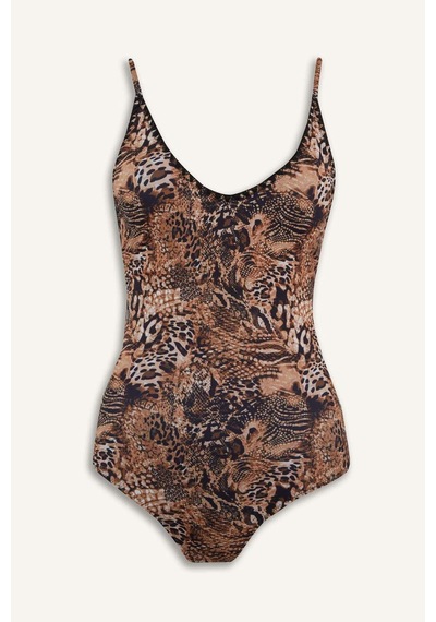 Defacto Regular Fit Leopar Desenli Mayo-fall İn Love E3901ax25smbk81 Siyah