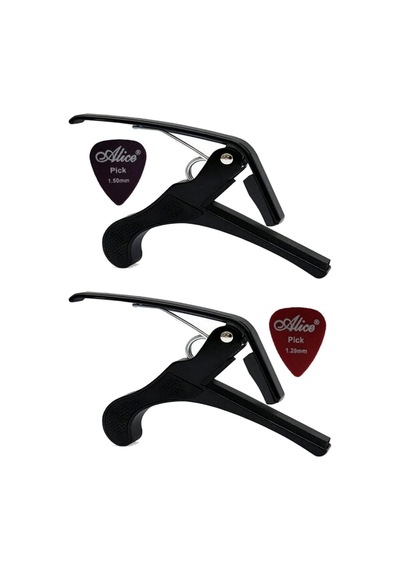 2 Adet Chroma Kaliteli Metal Gitar Bağlama Saz Kaposu - Capo Kelepçe & Sağlam Metal Diğer
