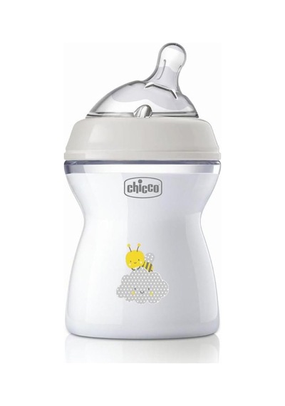 Natural Feeling Silikon Emzikli Pp Biberon, Desenli, 250 Ml, Şeffaf, 2+ Ay Çok Renkli