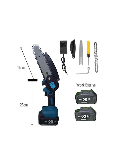 Prohummer Ph099 Professional Şarjlı Dal Budama Testeresi Mavi