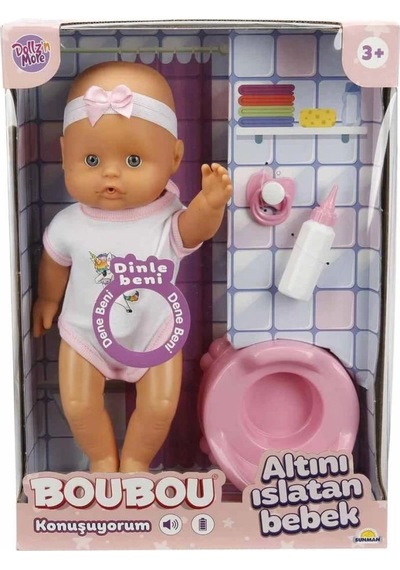 Mey İthalat 2030121 Boubou Altını Islatan Ve Konuşan Bebek Seti 30 Cm