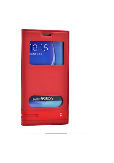 Galaxy   Uyumlu  A5 2016 Kılıf Pencereli Elite Kapaklı Kılıf Kırmızı