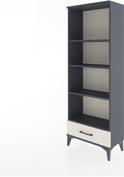 Arges Dolap 4 Raflı Tek Çekmeceli 60x30x163 Antrasit-aytaşı Antrasit