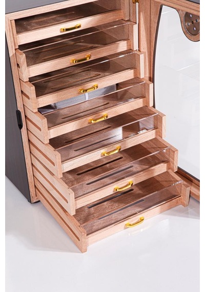 La Rioja 7 Çekmeceli Sedir Humidor Puro Kutusu - Tr6723
