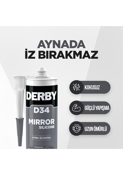 Derby D34 Ayna Silikonu Şeffaf - 320g