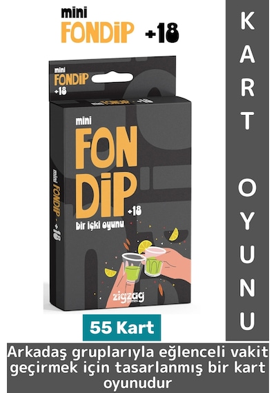 Eğlenceli Yılbaşı Parti Sevgili Grup Arkadaş Ortamı İçki Kart Oyunu Fondip Mini +18 55 Kart