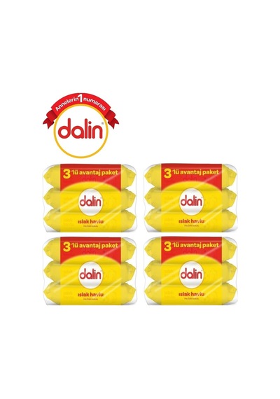 Dalin Islak Havlu Mendil Klasik 56 Yaprak 12 Li Set (672 Yaprak)