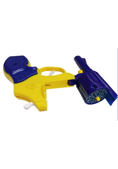 Sarı Lacivert Taraftar Kapsül Oyuncak Silah + 3 Yedek Paket Mermi 432 Kapsül 1 Set