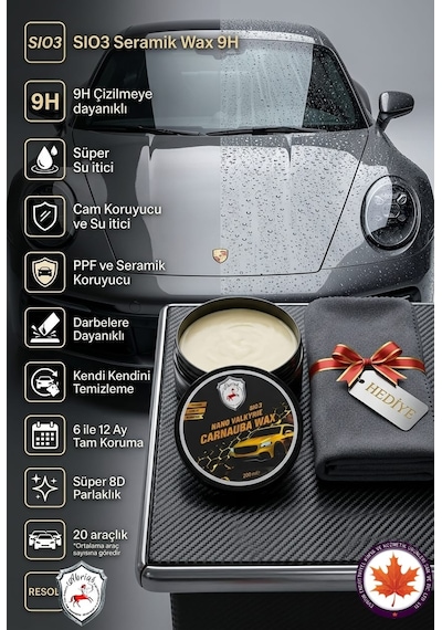 Sıo3 Nano Valkyrie Seramik Carnauba Wax 9h 200gr